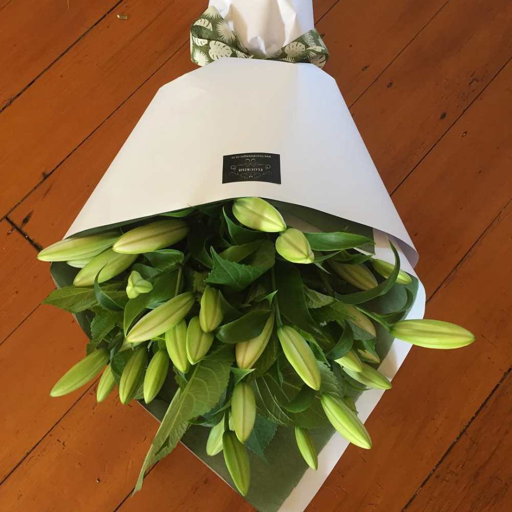 White lily bouquet Product Image